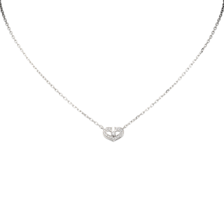 Heart Of Cartier Pendant, Small Model White Gold, Diamonds B3040300