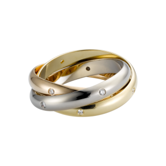Trinity Ring Cartier 3-Gold, Diamonds B4038800