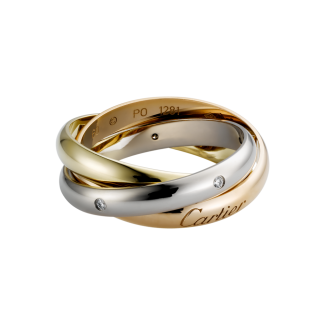 Trinity Ring Cartier 3-Gold, Diamonds B4088500