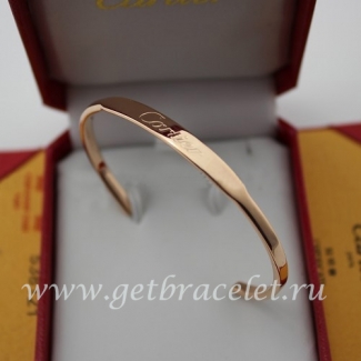 Copy Cartier Pink Gold Open Bracelet
