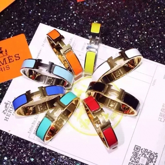 Hermes Clic Clac H Enamel Bracelet With Gold/Silver/Pink Gold MM