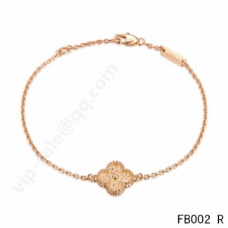 Cheap Van Cleef & Arpels Sweet Alhambra Bracelet In Pink Gold