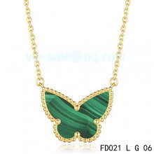 Fake Van Cleef & Arpels Sweet Alhambra Butterfly Necklace In Yellow Gold