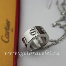 Imitation Cartier LOVE White Gold Necklace
