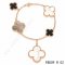 Cheap Van Cleef & Arpels Magic Alhambra Bracelet In Pink Gold With 5 Stone Clover