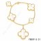 Fake Van Cleef & Arpels Magic Alhambra Bracelet In Yellow Gold With Mother-Of-Pearl