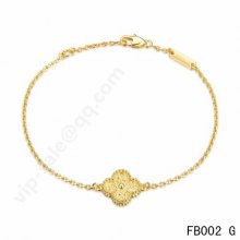 Fake Van Cleef & Arpels Sweet Alhambra Bracelet In Yellow Gold