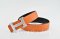Hermes Reversible Belt Orange/Black Classics H Togo Calfskin With 18k Silver With Logo Buckle