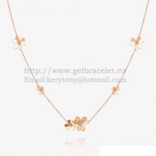 Van Cleef Arpels Frivole Necklace Pink Gold With 9 Round Diamonds