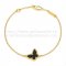 Van Cleef & Arpels Sweet Alhambra Butterfly Bracelet Yellow Gold With Black Agate Mother Of Pearl