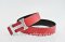 Hermes Reversible Belt Red/Black Classics H Togo Calfskin With 18k Silver With Logo Buckle