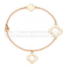 Van Cleef & Arpels Byzantine Alhambra 3 Motifs Bracelet Pink Gold