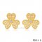 Imitation Van Cleef & Arpels Frivole Yellow Gold Earrings With Diamonds