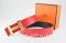 Hermes Reversible Belt Red/Black Togo Calfskin With 18k Drawbench Gold H Buckle