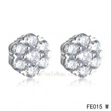 Fake Van Cleef & Arpels Fleurette Earstuds White Earrings With 7 Diamonds
