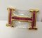 Hermes Reversible Belt 18k Gold With Red Diamonds H Buckle