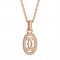 Cartier Logo Double C Necklace In Pink Gold With Diamonds