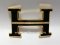 Hermes Reversible Belt 18k Black Gold With Diamonds H Buckle