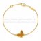 Van Cleef & Arpels Sweet Alhambra Butterfly Bracelet Yellow Gold With Tiger's Eye Mother Of Pearl