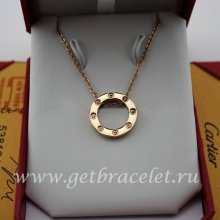 Fake Cartier Pink Gold LOVE Necklace
