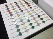 Van Cleef & Arpels Vintage Alhambra Bracelet 5 Motifs Mother-of-pearl Diamond