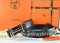 Hermes Reversible Belt Black/Black Crocodile Stripe Leather With18K Gold H au Carre Buckle