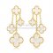 Van Cleef & Arpels Magic Alhambra 4 Motifs Earrings Yellow Gold With White Mother Of Pearl