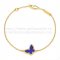 Van Cleef & Arpels Sweet Alhambra Butterfly Bracelet Yellow Gold With Lapis Stone Mother Of Pearl