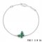 Fake Van Cleef & Arpels Sweet Alhambra Bracelet In White With Green Butterfly
