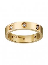 Replica Cartier Love Ring 18K Yellow Gold Ring With 8 Diamonds B4056200