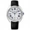 Cle de Cartier 40mm 18K white gold WGCL0005 mens watch with black leather strap