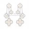 Van Cleef & Arpels Magic Alhambra 4 Motifs Earrings White Gold With White Mother Of Pearl