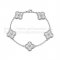 Van Cleef & Arpels Vintage Alhambra Bracelet 5 Motifs White Gold With Round Diamonds