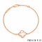 Replica Van Cleef & Arpels Sweet Alhambra Bracelet In Pink Gold With White Mother-Of-Pearl