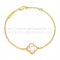 Van Cleef & Arpels Sweet Alhambra Bracelet Yellow Gold With White Mother Of Pearl