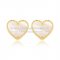 Van Cleef & Arpels Sweet Alhambra Heart Earrings Yellow Gold With White Mother Of Pearl