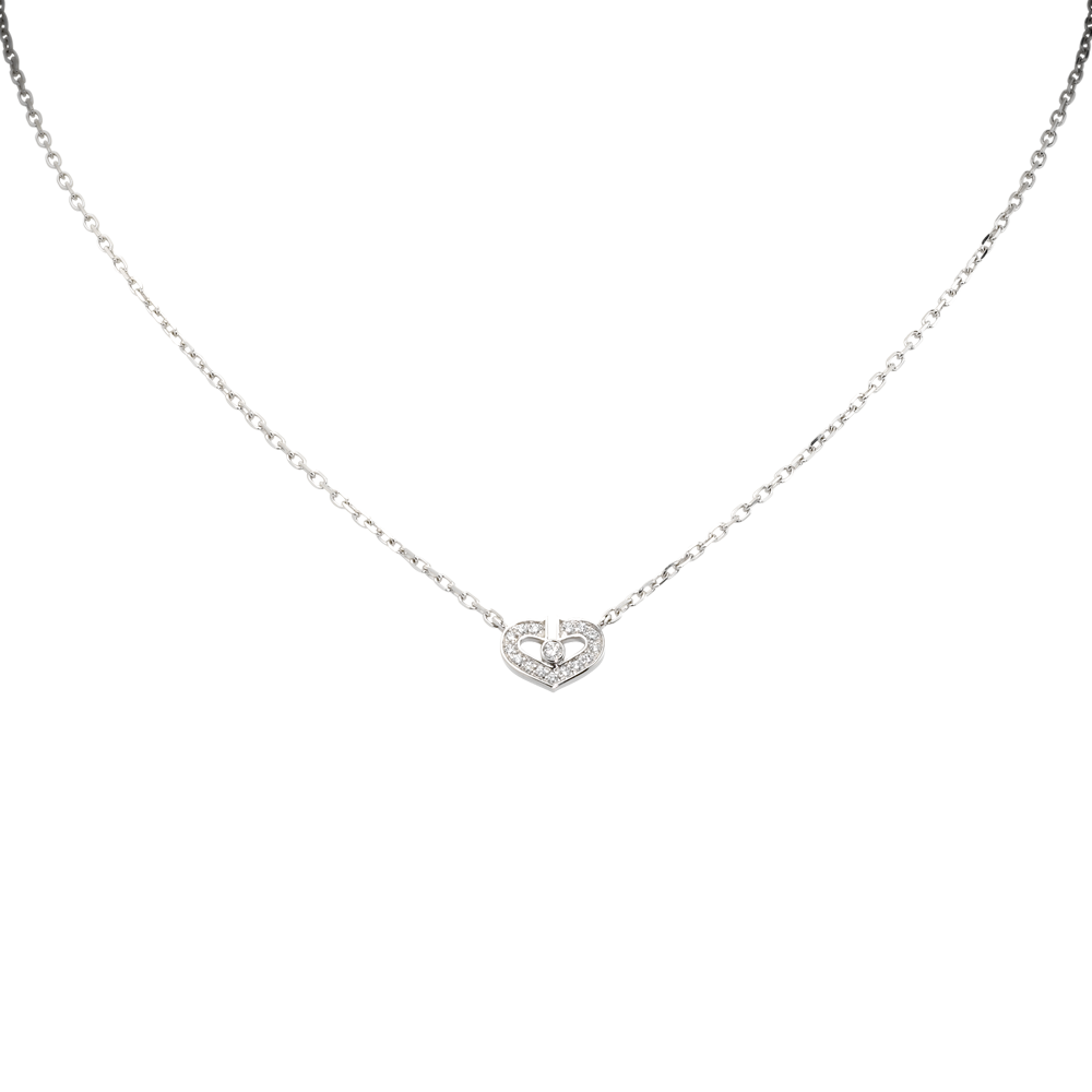 Heart Of Cartier Pendant, Small Model White Gold, Diamonds B3040300