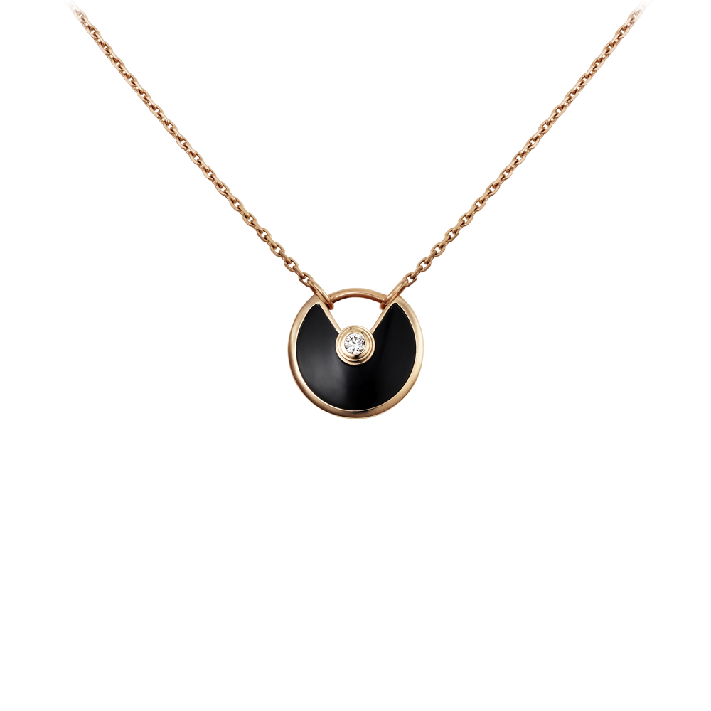 Amulette De Cartier Necklace Pink Gold, Onyx, Diamonds B3047200