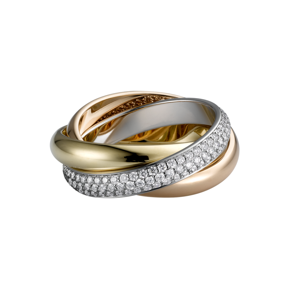 Trinity De Cartier Ring White Gold, Yellow Gold,Pink Gold,Diamonds B4038900