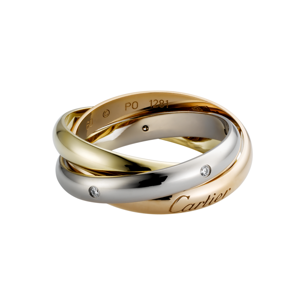 Trinity Ring Cartier 3-Gold, Diamonds B4088500