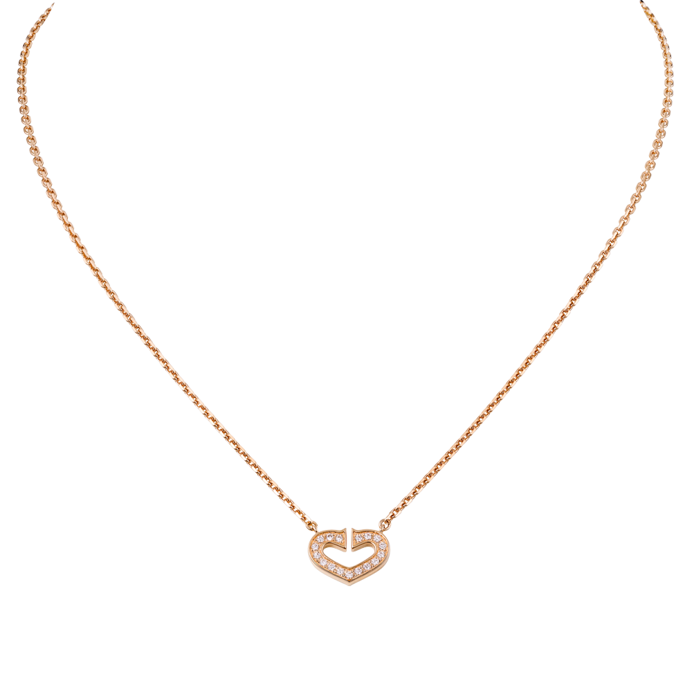 Heart Of Cartier Pendant Chain Pink Gold, Diamonds B7008400