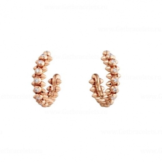 Copy Clash de Cartier Earring Pink Gold With Diamonds N8515173