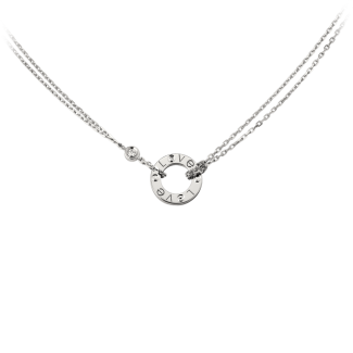 Cartier Love Necklace White Gold, Diamonds B7219400