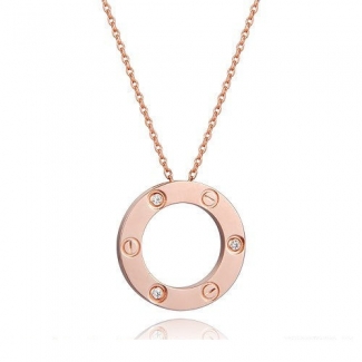 Cartier Love Pendant Necklace In Pink Gold With 3 Diamonds