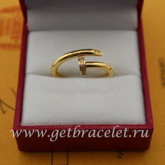 Fake Cartier Juste Un Clou Ring Yellow Gold Diamonds