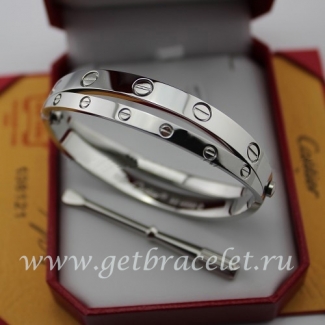 Fake Cartier Love White Gold Bracelet (Combo Style)