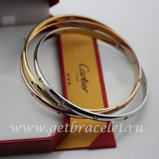Imitation Cartier Trinity Bracelet 3-gold Diamonds N6034001