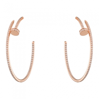 Replica Cartier Juste Un Clou Earring 18K Pink Gold With Diamonds N8515009