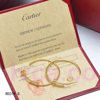 Replica Cartier Juste Un Clou Earring 18K Yellow Gold With Diamonds N8515007