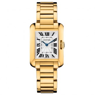 Cartier Tank Anglaise small replica watch for women W5310014 18K yellow gold